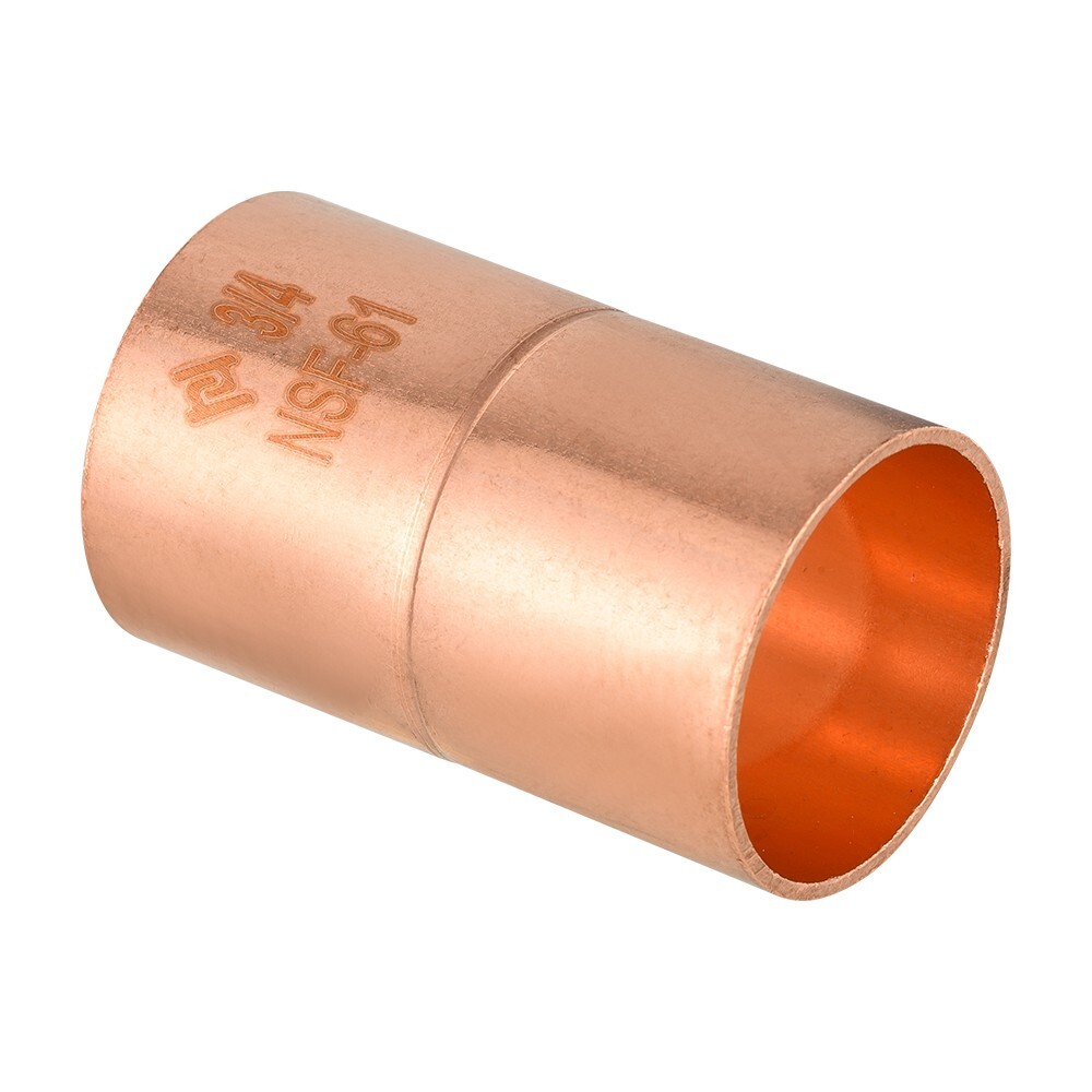 30 PCS EFIELD 3/4″ C X C Copper Coupling With Rolled Stop, Lead Free, Pro Pack