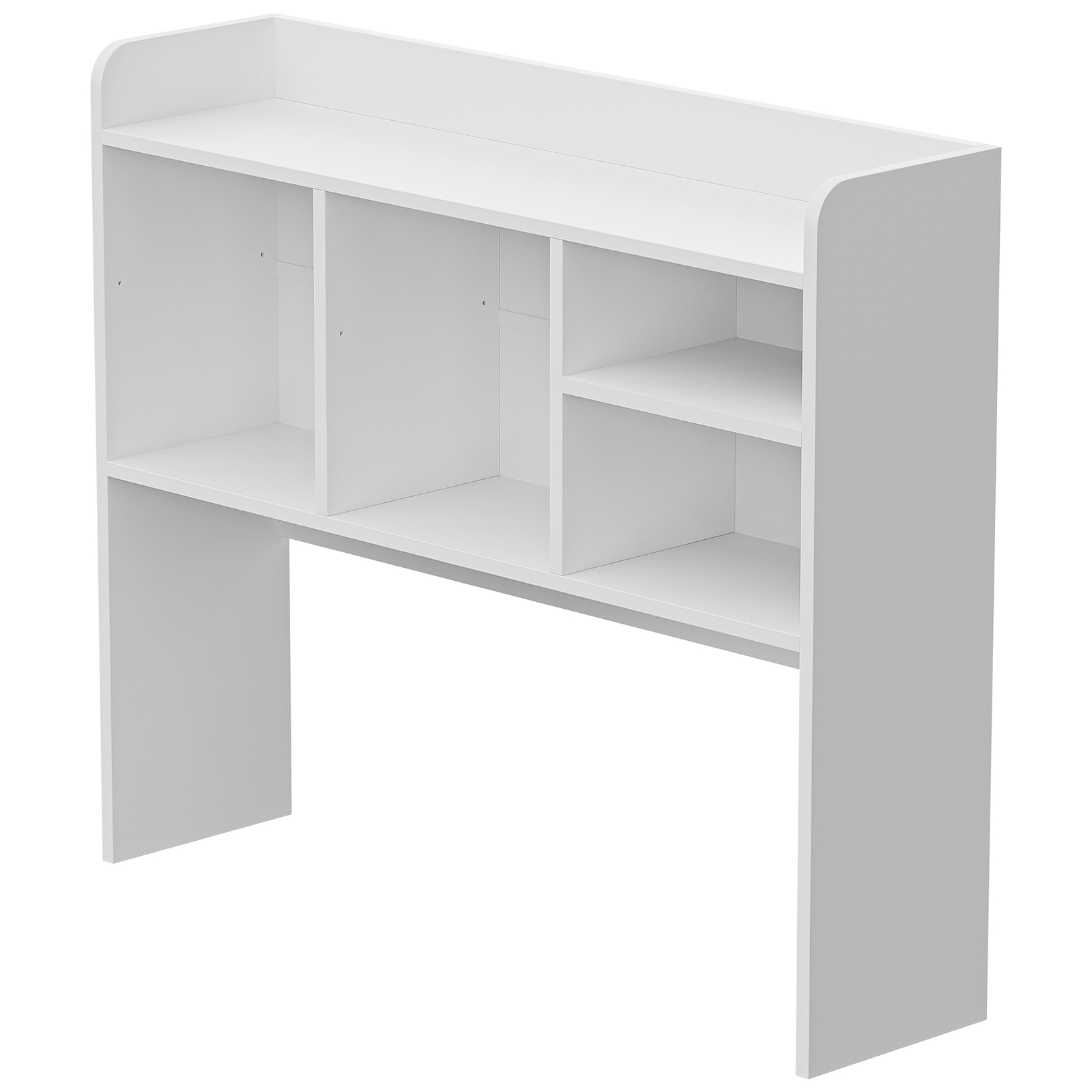 Desktop Organizer Shelf Wood Desk Hutch for Computer Monitor Display Shelf White
