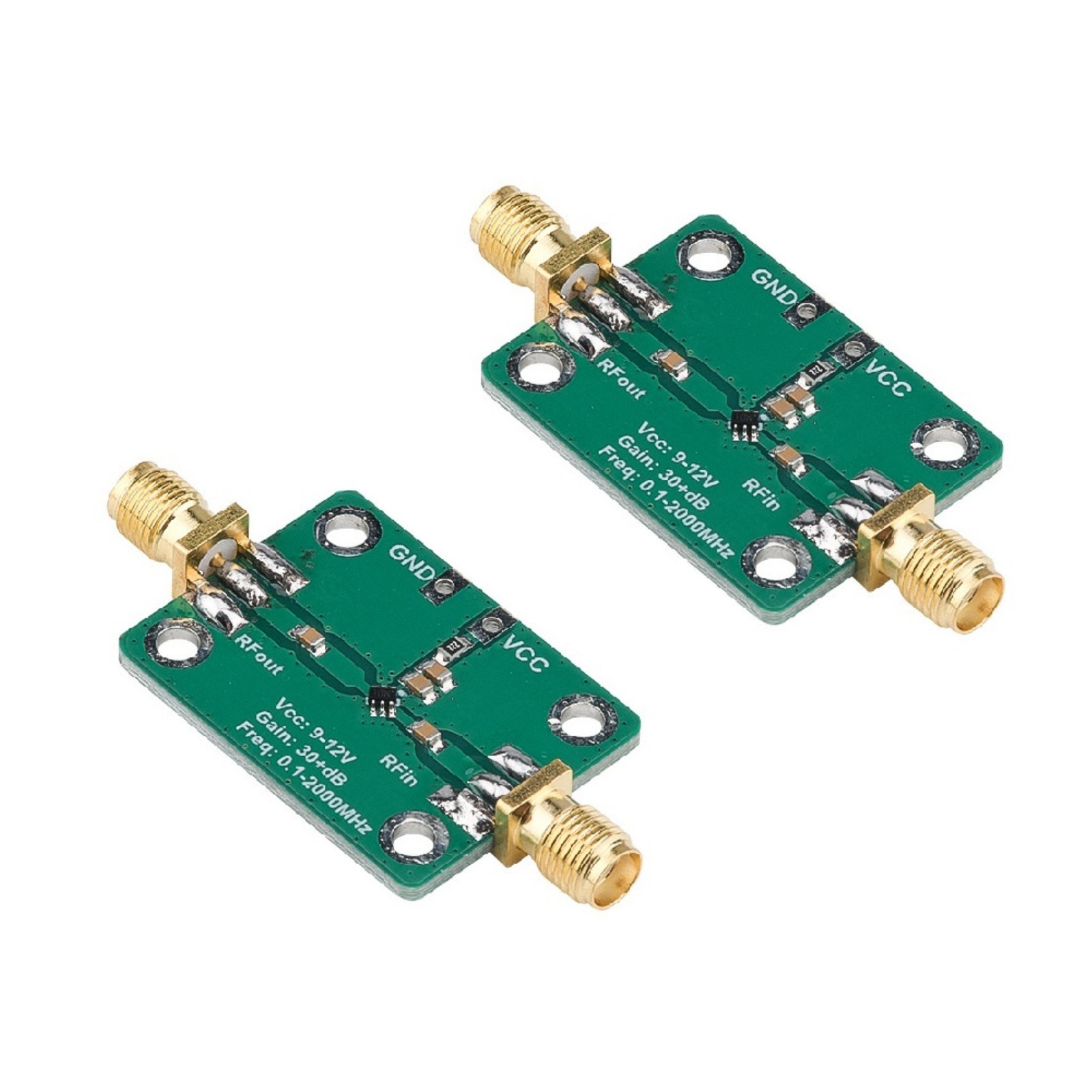 Broadband RF Power Amplifier 0.1-2000MHz Module Low Noise 30dB Gain LNA Device