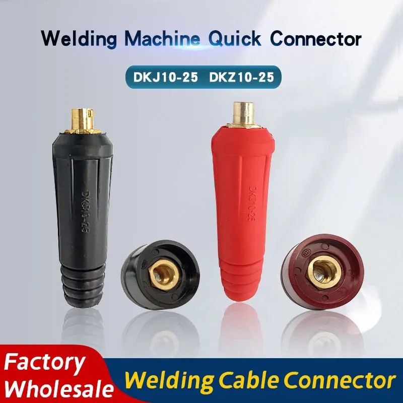 Welding Cable Quick Connector 4pc Set Male Plug Female Socket Dinse DKJ10-25