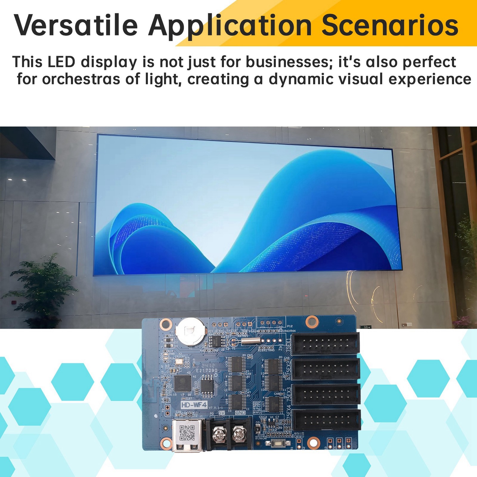 -WF4 Full Color RGB HUB75 Controller LED Display Screen Pixel Animation LED1971