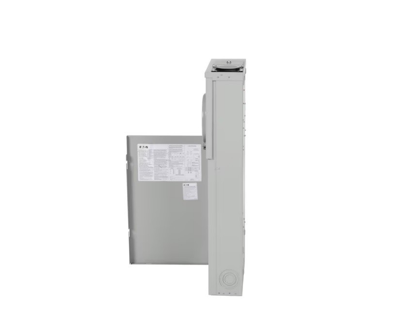 Eaton Type BR 200 -Amp 8 -Spaces 16 -Circuit Outdoor Main Breaker Meter Combo Lo