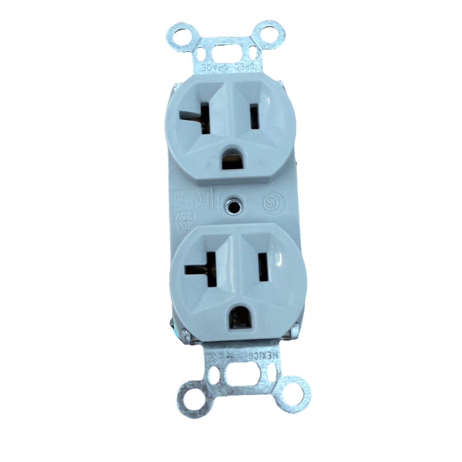 Legrand 5362-GRYBXY Duplex Receptacle, 20 Amp 125V, Gray, Case of 100