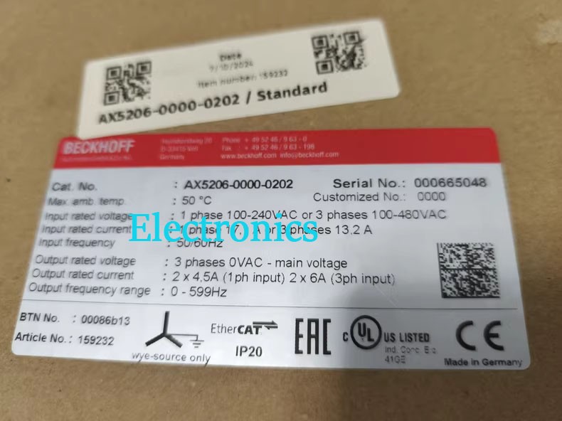 AX5206-0000-0202 Servo Drive AX5206-0000-0202