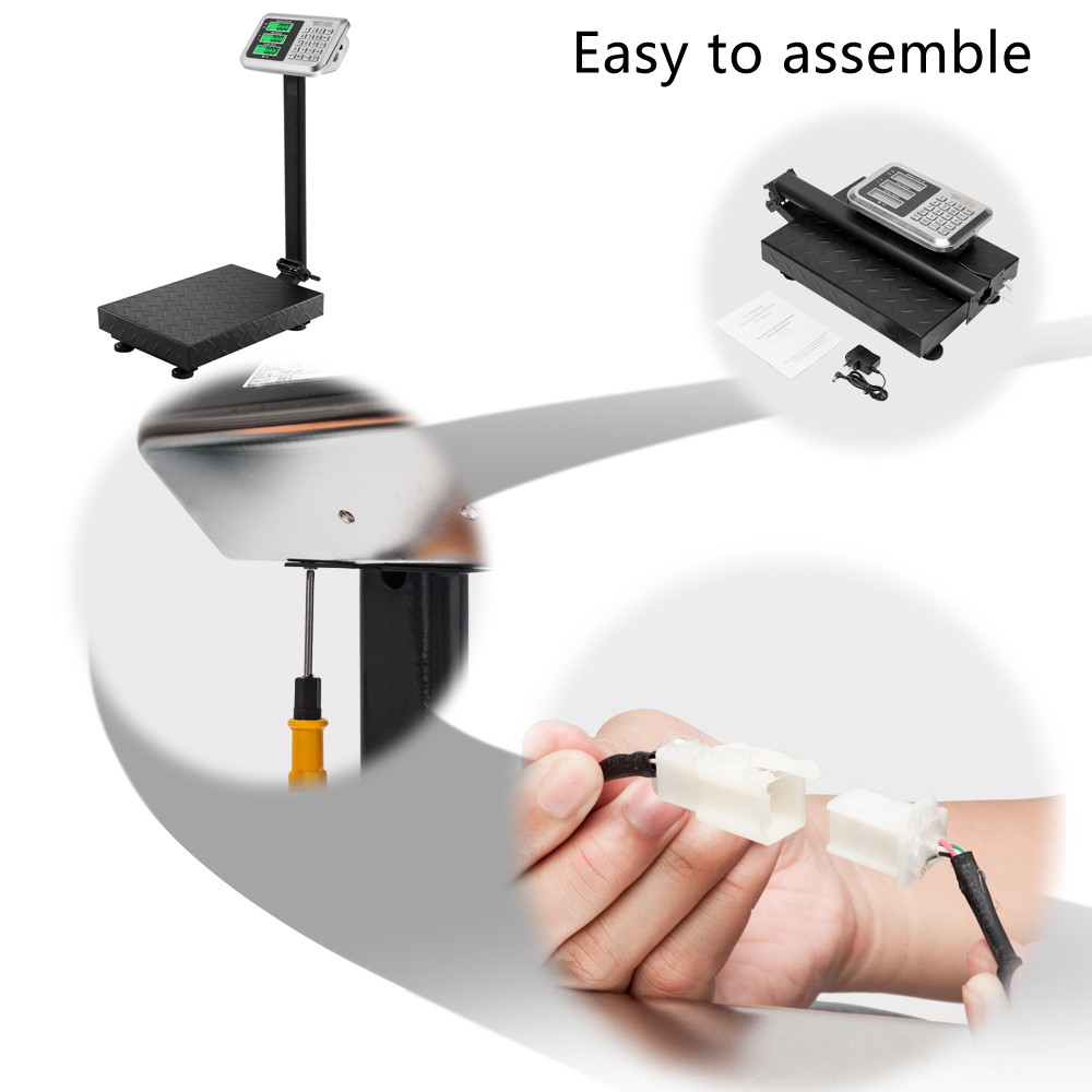 220lb Weight Electronic Platform Scale,Digital Floor Heavy Duty Folding Scales