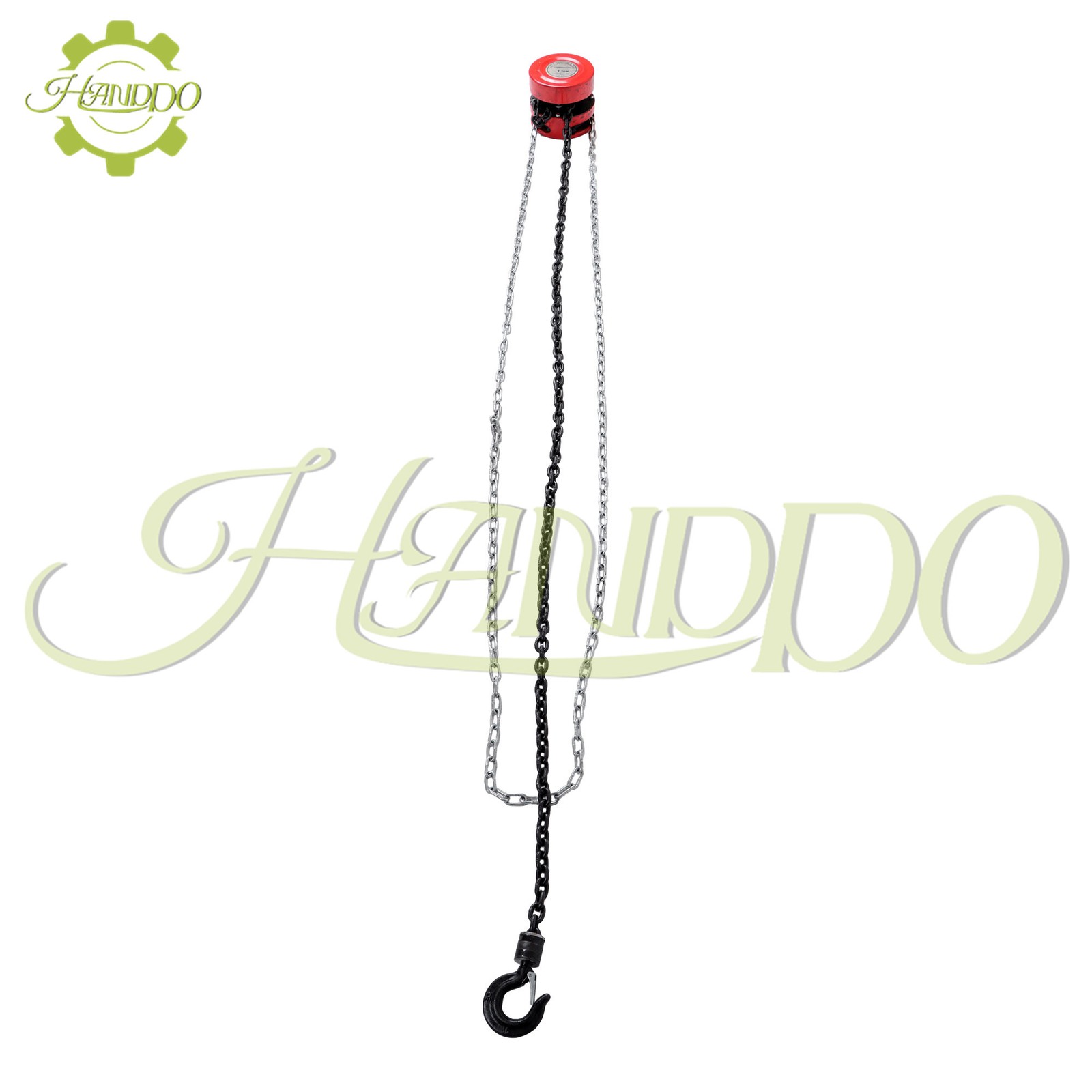 Hand Chain Hoist 1 Ton 2200 Lbs Capacity 7 Feet/2.1m with 2 Heavy Duty Hooks