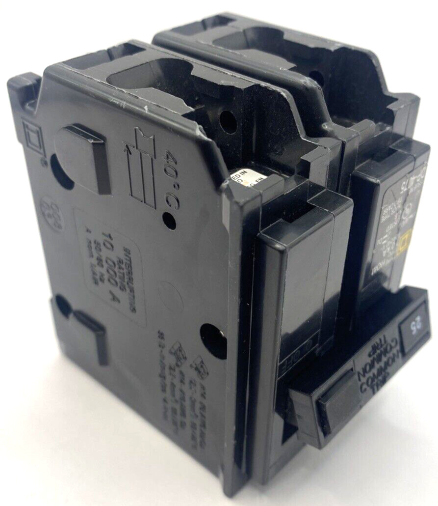 New Homeline Square D HOM225 2P 25A 120 240V AC Type HOM Plug In Circuit Breaker