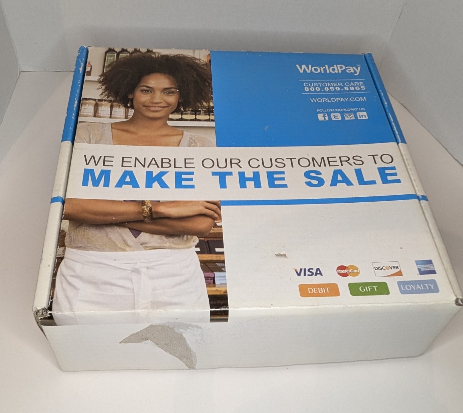 VeriFone VX520 Credit Card POS Terminal Dial ETH Power Card Chip Reader