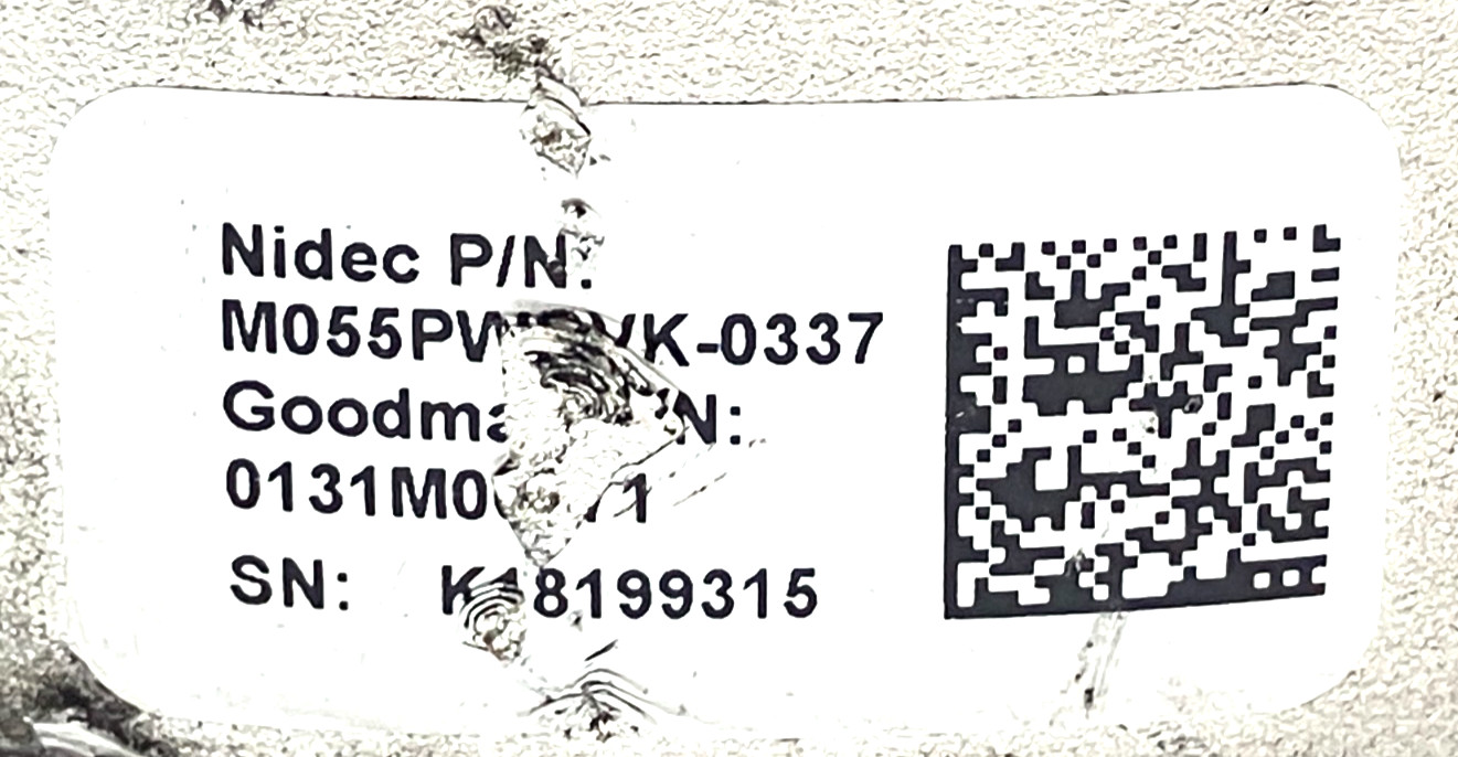 Goodman M055PWCVK-0337 Programmable ECM Module ONLY 0131M00271 CW LE used #J295