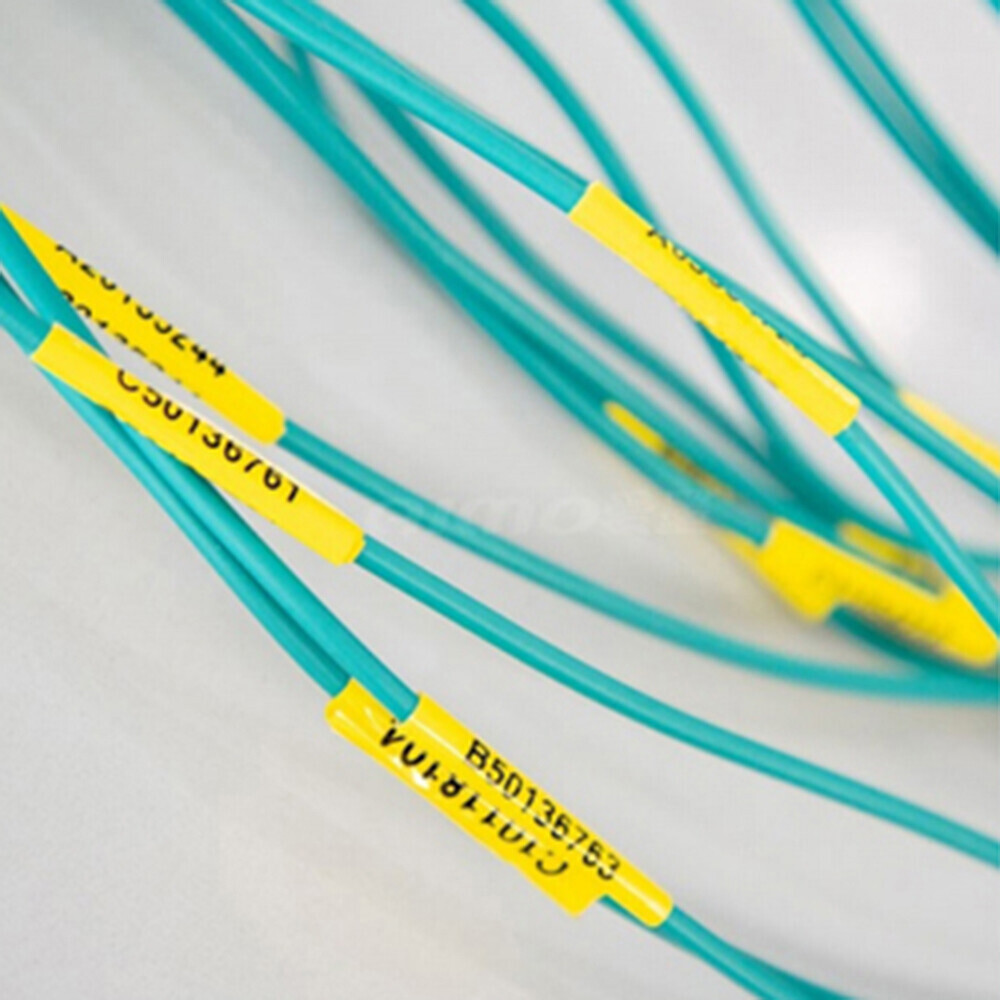 6-24mm Heat Shrink Tube Cable Label Tape For DYMO Rhino Black on White/yellow