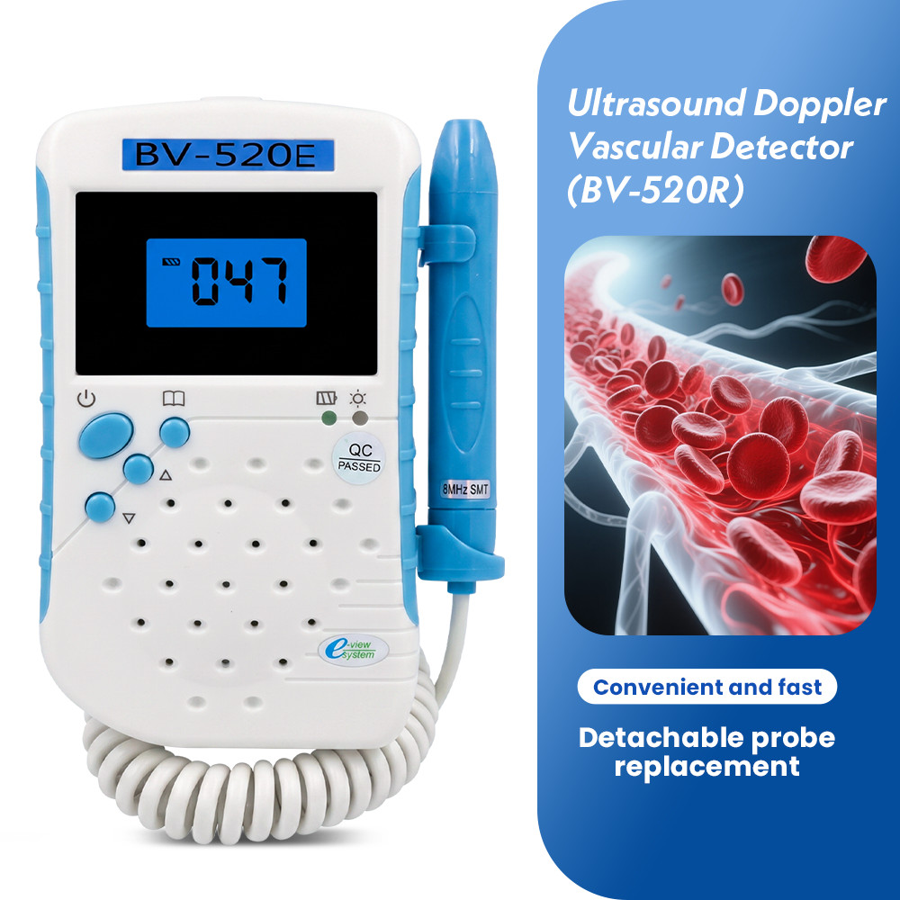 Handheld Vascular Doppler, 8.0MHz Blood Flow Velocity Meter, Portable
