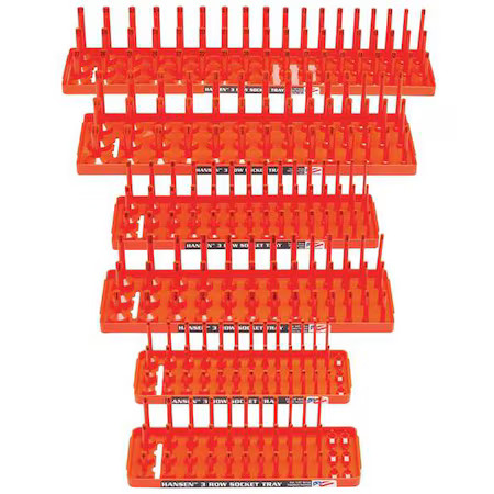 Hansen Global 92015 Socket Tray, Orange, Plastic, 4 1/4 In