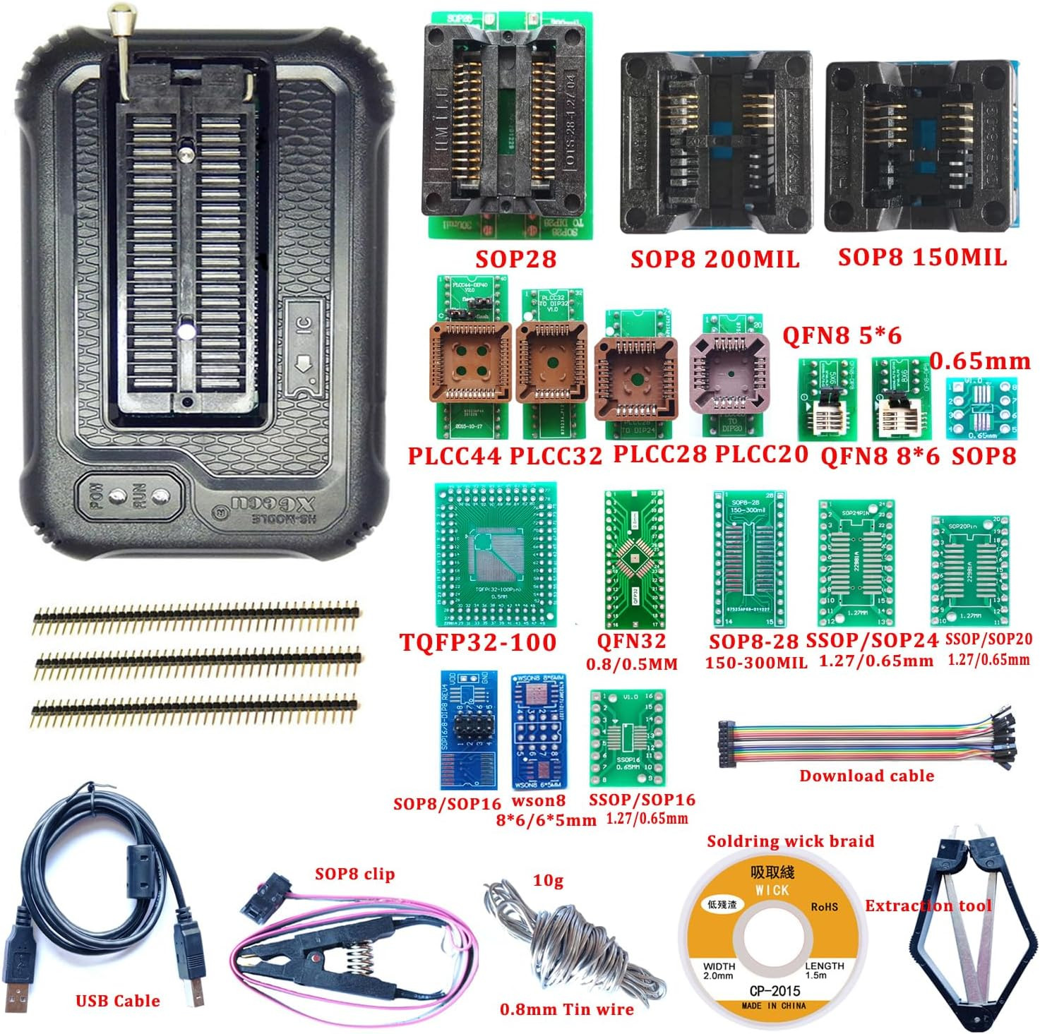 T48 Programmer 19 Adapter Compatible with Xgecu T48 Eprom Programmer TL866II plu