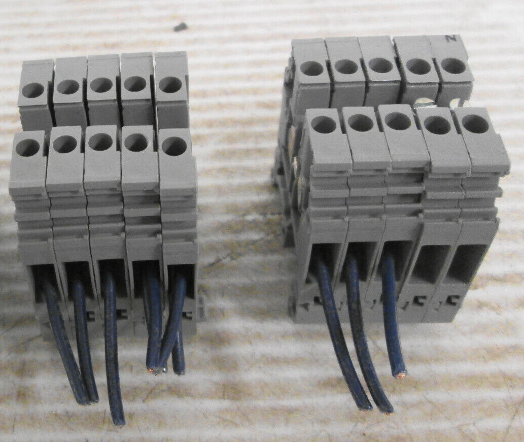 Entrelec M4/6 Terminal Blocks (Lot of 10)