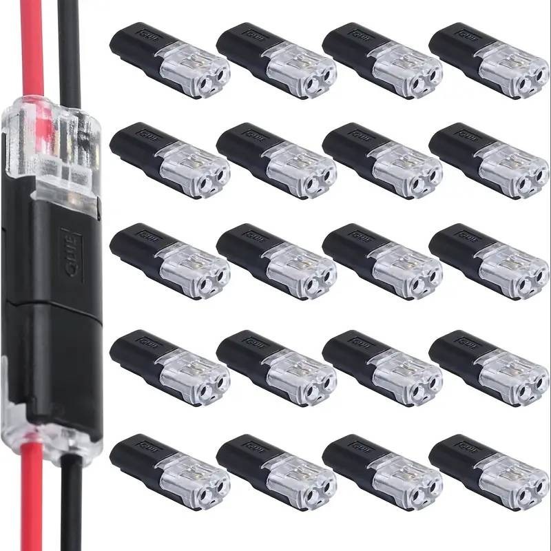 10~100pcs Double-Wire Plug-in Connector,Cable Clamp with Locking Buckle,AWG18-22