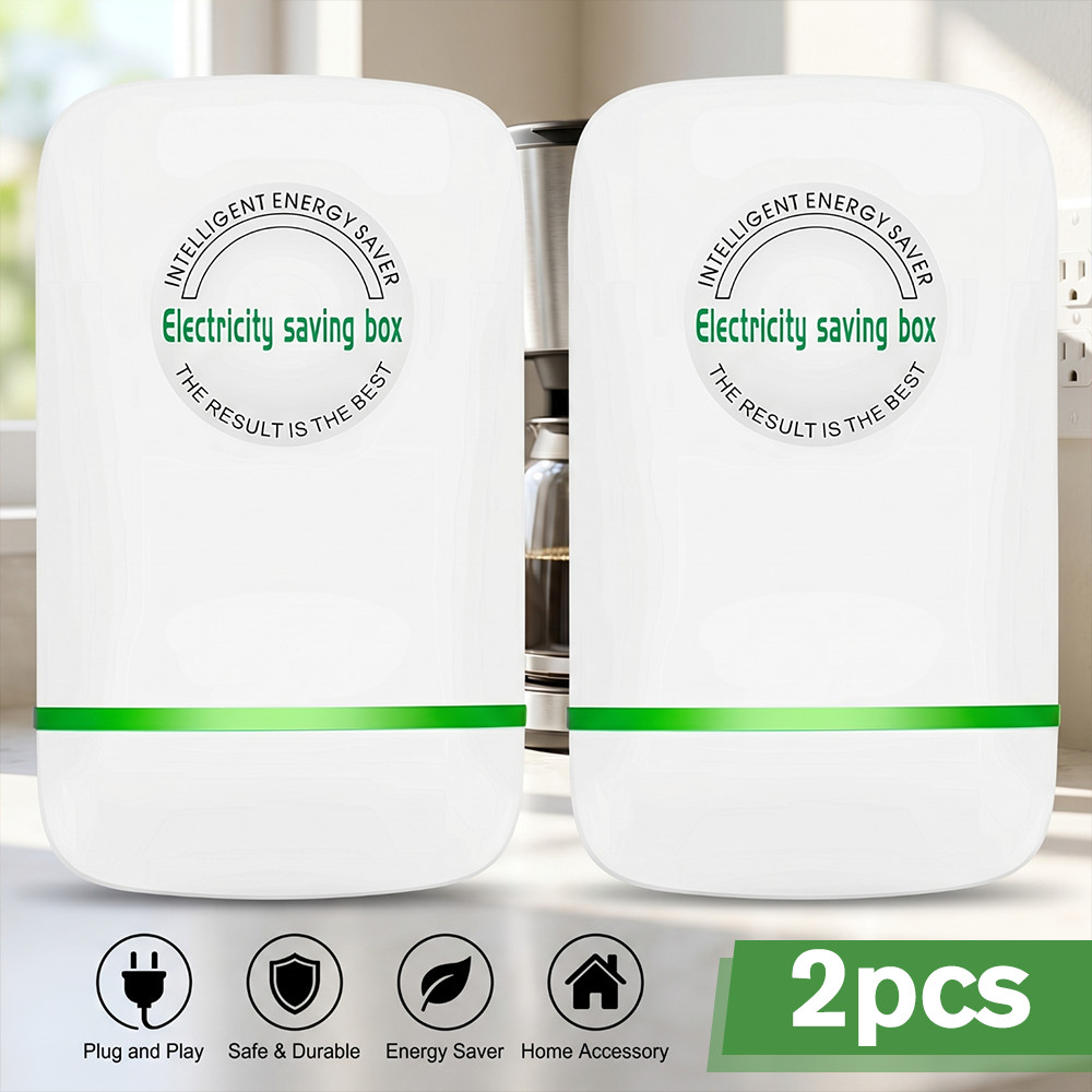 2pcs Pro Power Saver Energy Saver Household Power Saver Electricity Saving US