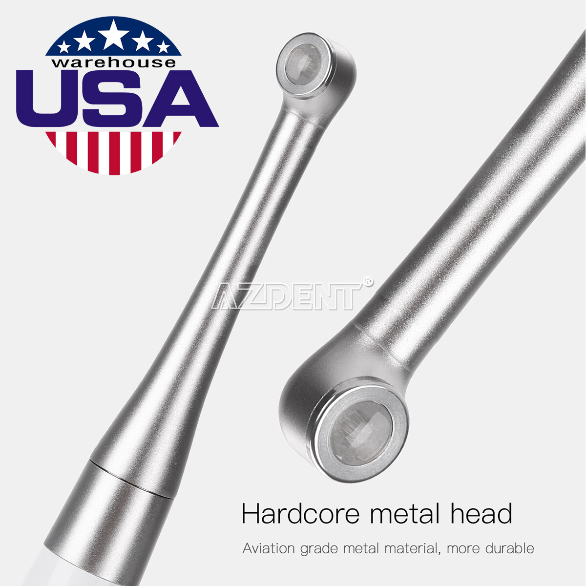 Dental Cordless Metal Head LED Cure Light Lamp 1Second Curing 3 Modes