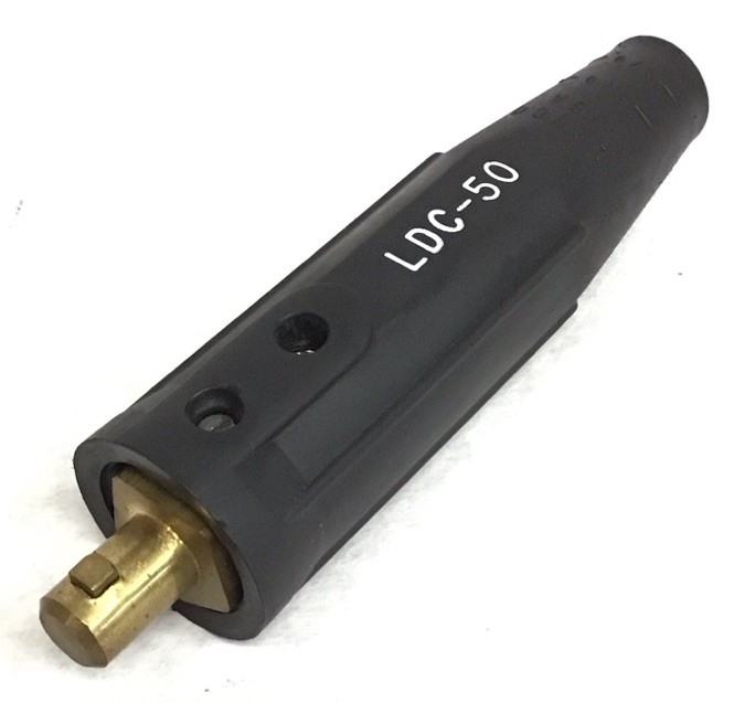Lenco 05303 LDP-50M MACHINE CONNECTOR, DINSE STYLE ( 50), Black