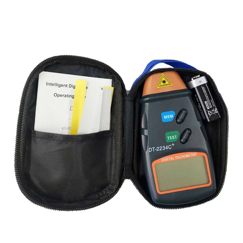Digital LCD Tachometer Laser Photo Non Contact RPM Tach Meter Motor Speed Gauge