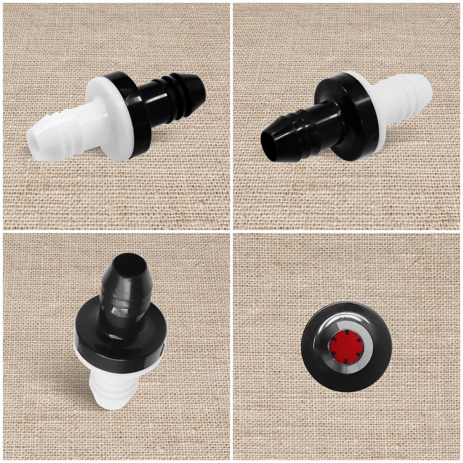 2 Pcs One Way Valve, 3/8 Inch 10mm ABS Inline Check Valve for Fuel…