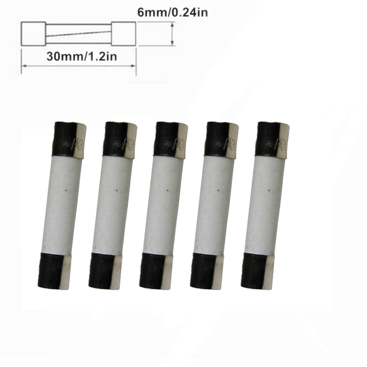 10Pcs 250V 10A F10L250V 10 amp Fast Blow Acting Quick Ceramic Fuses 6x30mm