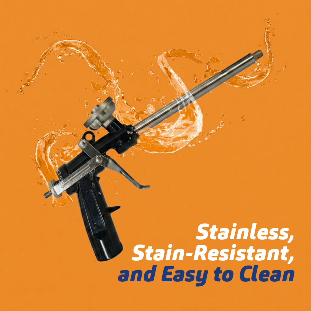 Fix & Fusion Spray Foam Gun Kit – w/ Cleaner, Nozzles, Body Suit, Gloves, Goggle