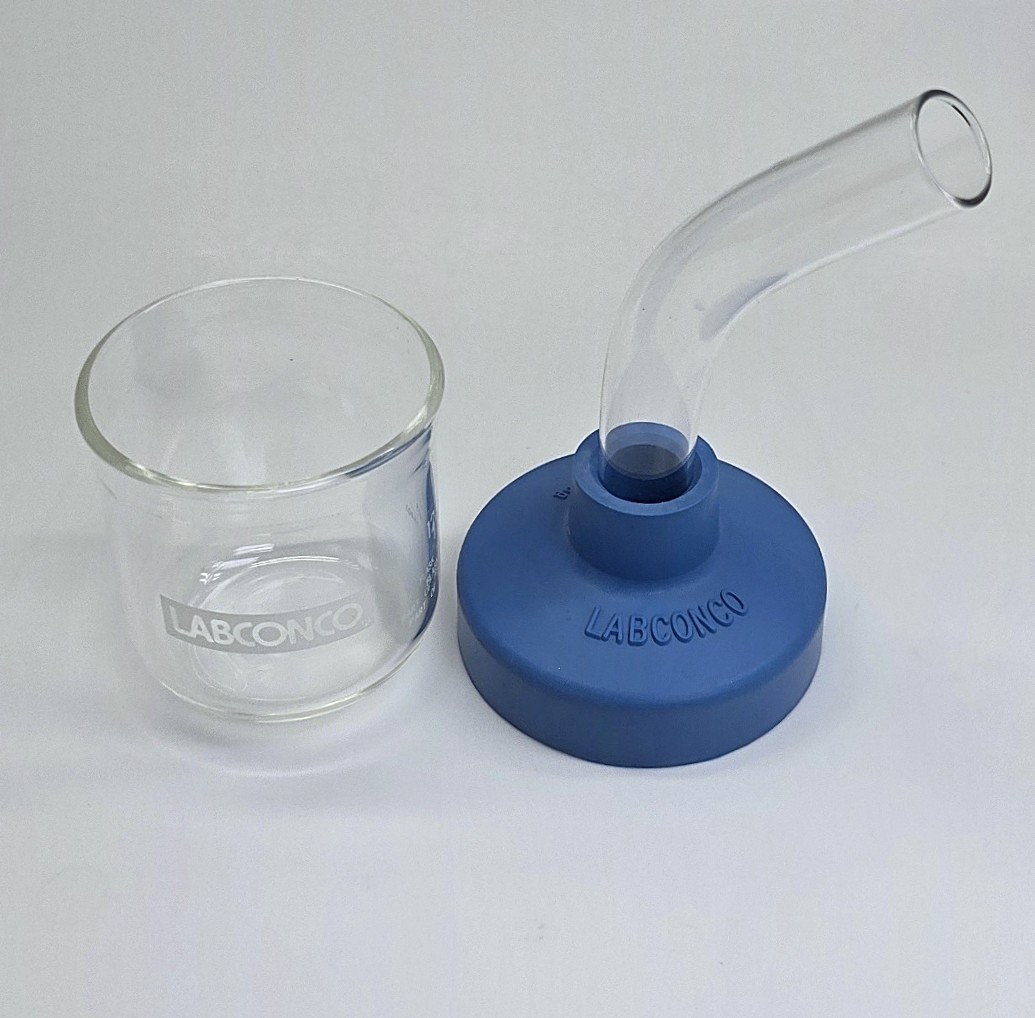 Labconco 120ml Complete Fast Freeze Flask w/ 3/4 TOP GLASS 45° Adapter