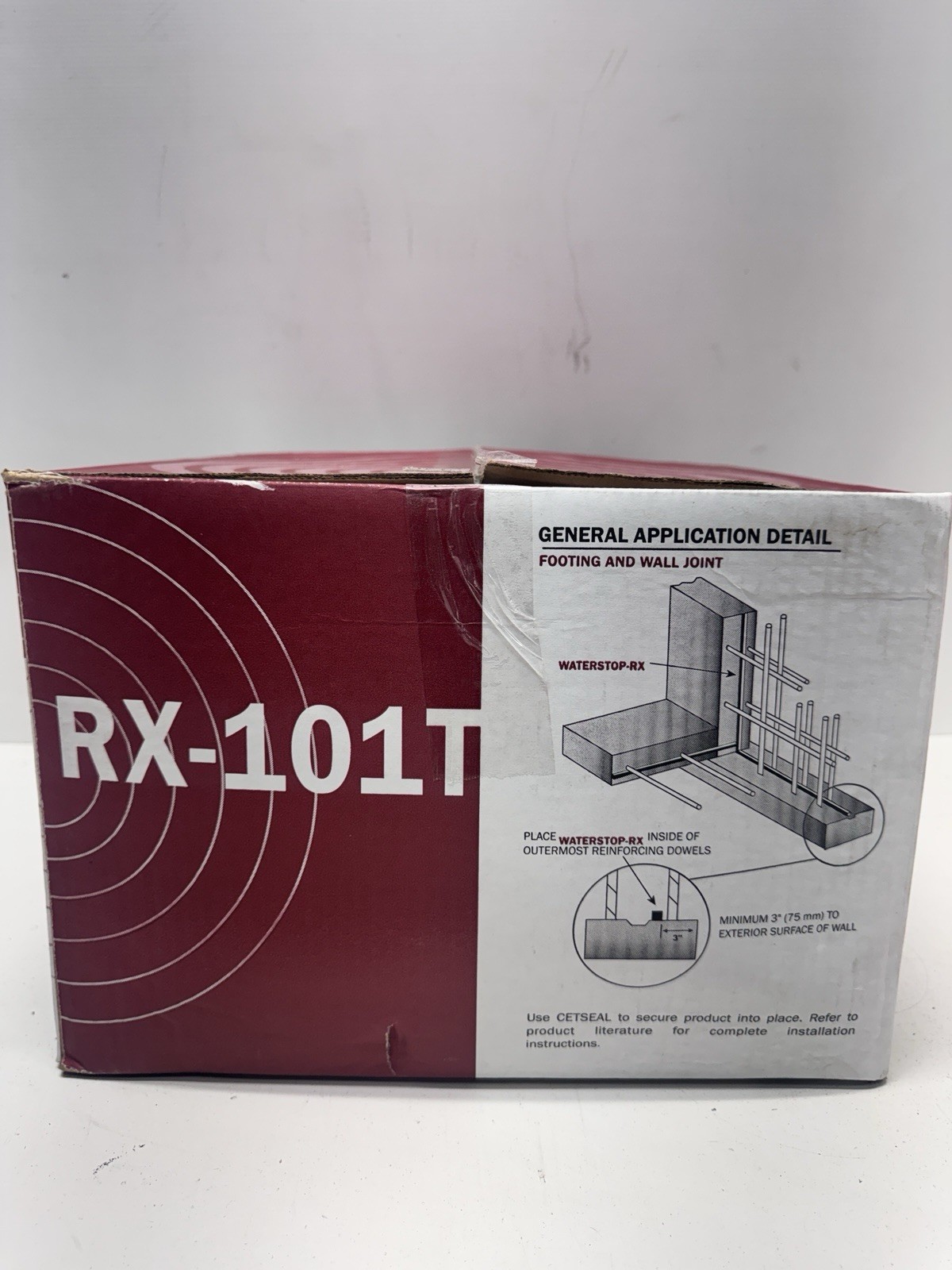 Volclay WaterStop Rx 101 Expanding Concrete Joint Waterstop Bentonite Based Seal