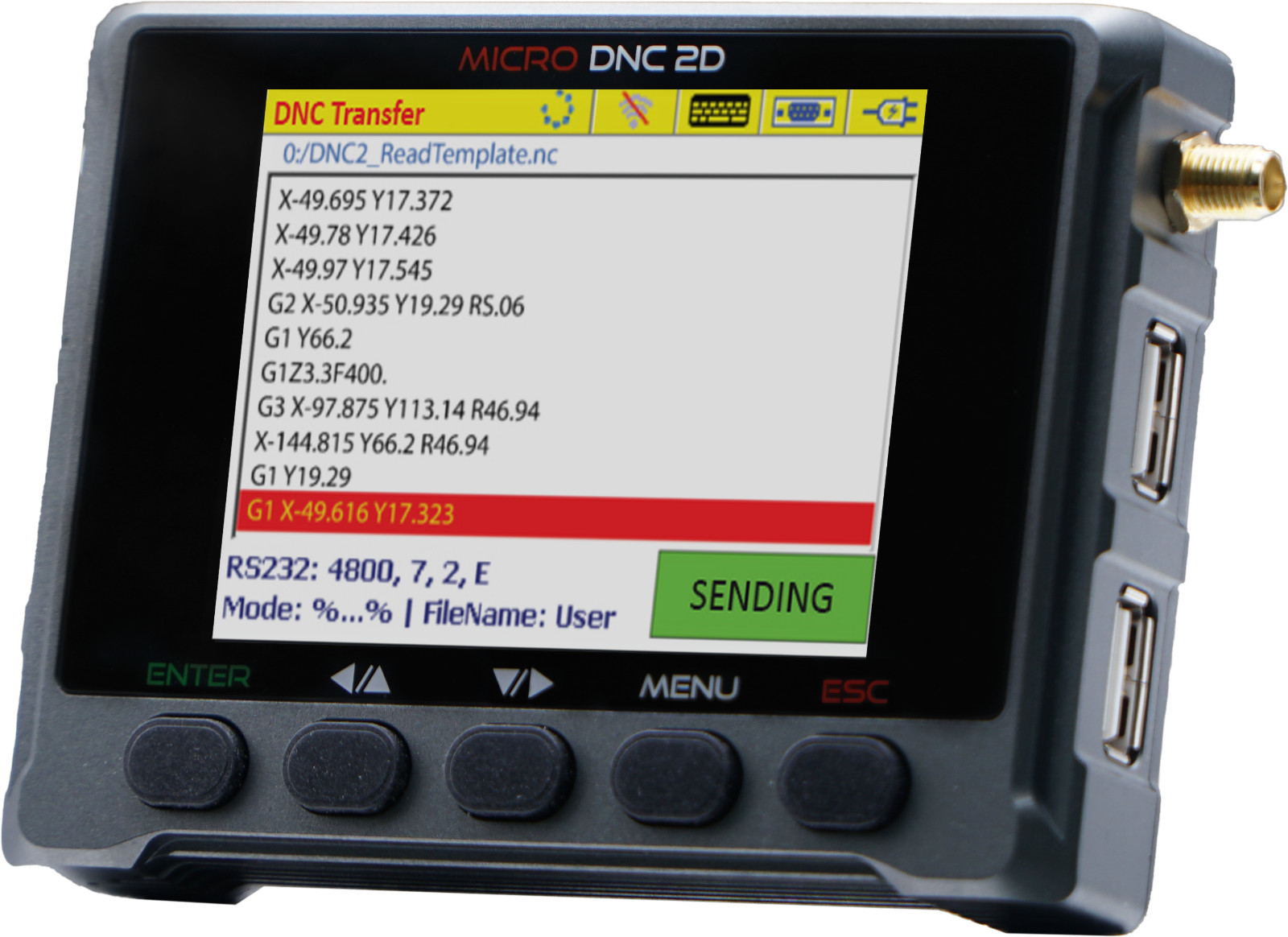 Micro DNC 2D – DNC transferring & CNC program management device