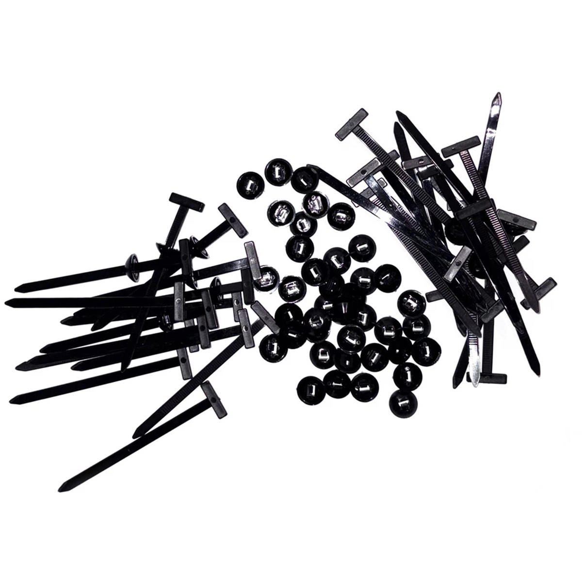 100Pcs Automotive Nylon Cable Tie Fastener Kit – Universal Car Zip Tie Buckle C