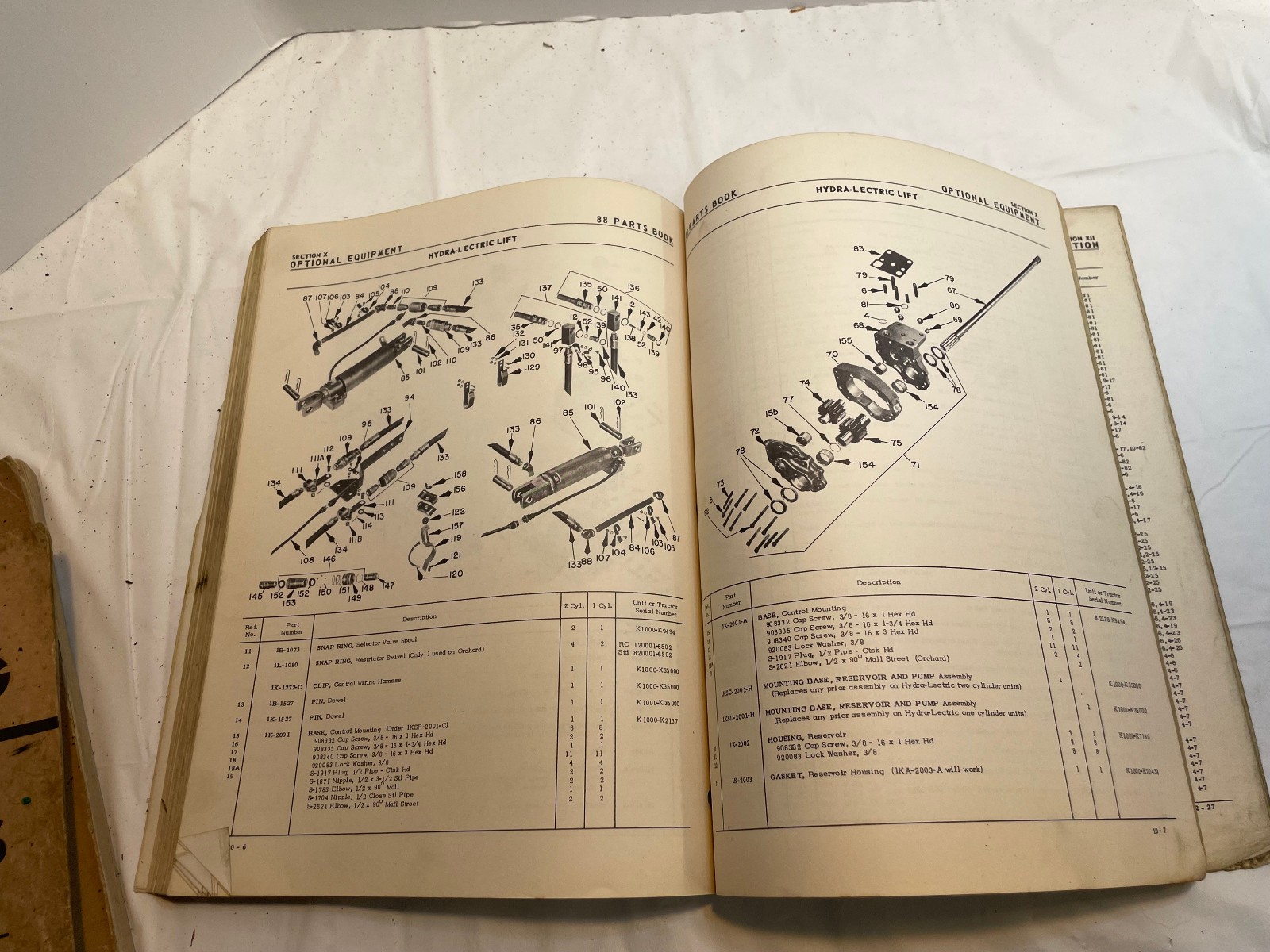 Vintage Oliver 88 Super 88 Series Tractors Parts Book Manual