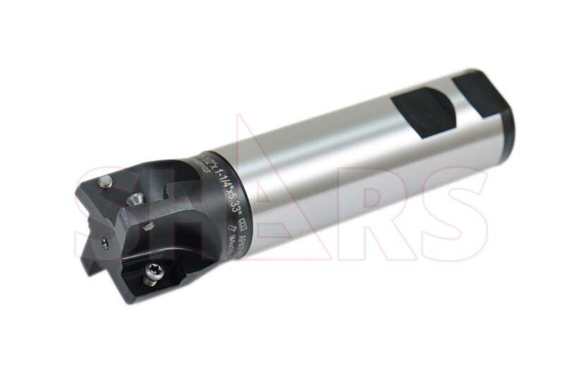 1-1/2 x 1-1/4″ 90° 4FL Indexable End Mill + 4 PCS APKT 1604 Inserts XS[