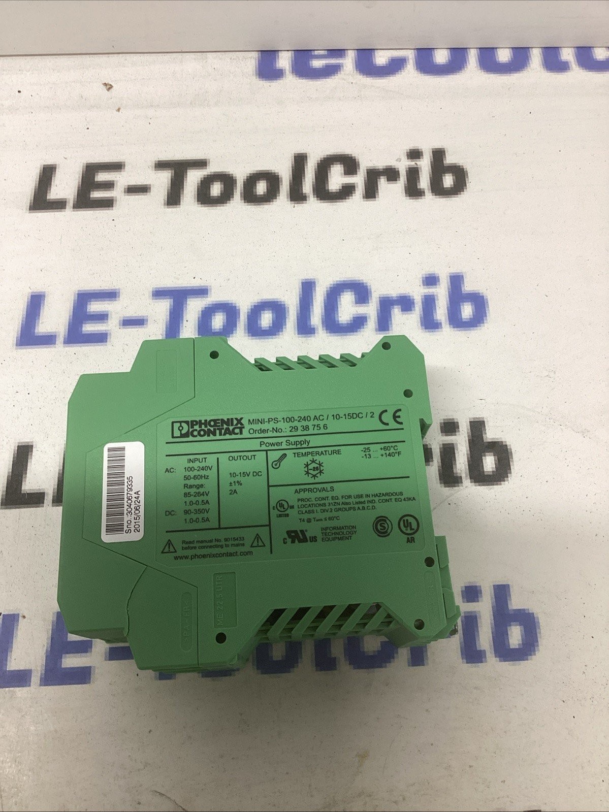 PHOENIX CONTACT Mini-PS-100-240AC/10-15DC/2 K-929