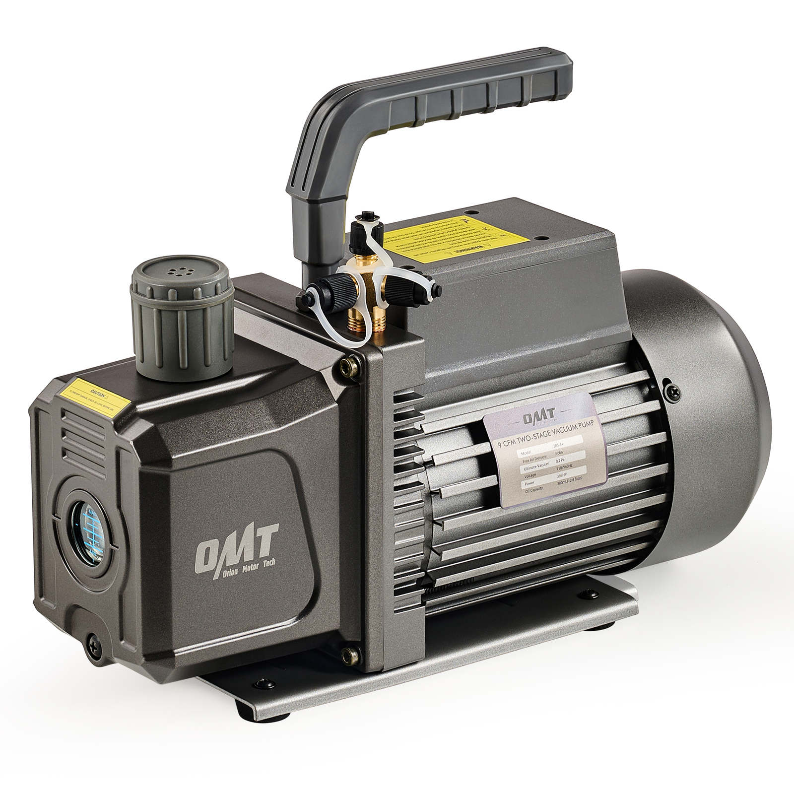 OMT 2 Stage Vacuum Pump 9 cfm 3/4 hp Rotary Vane Vacuum Pump 1.5 Micron Vacuum