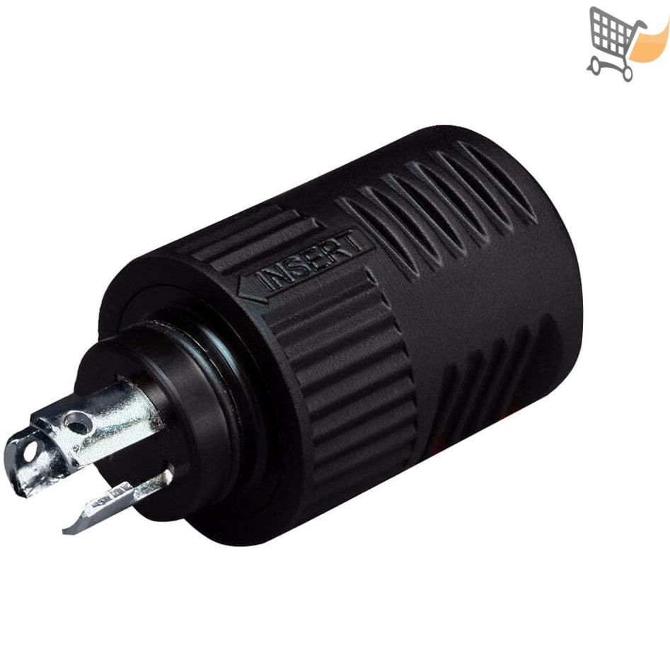 3 Wire ConnectPro Receptacle and Plug 12V Boating Waterproof Brass