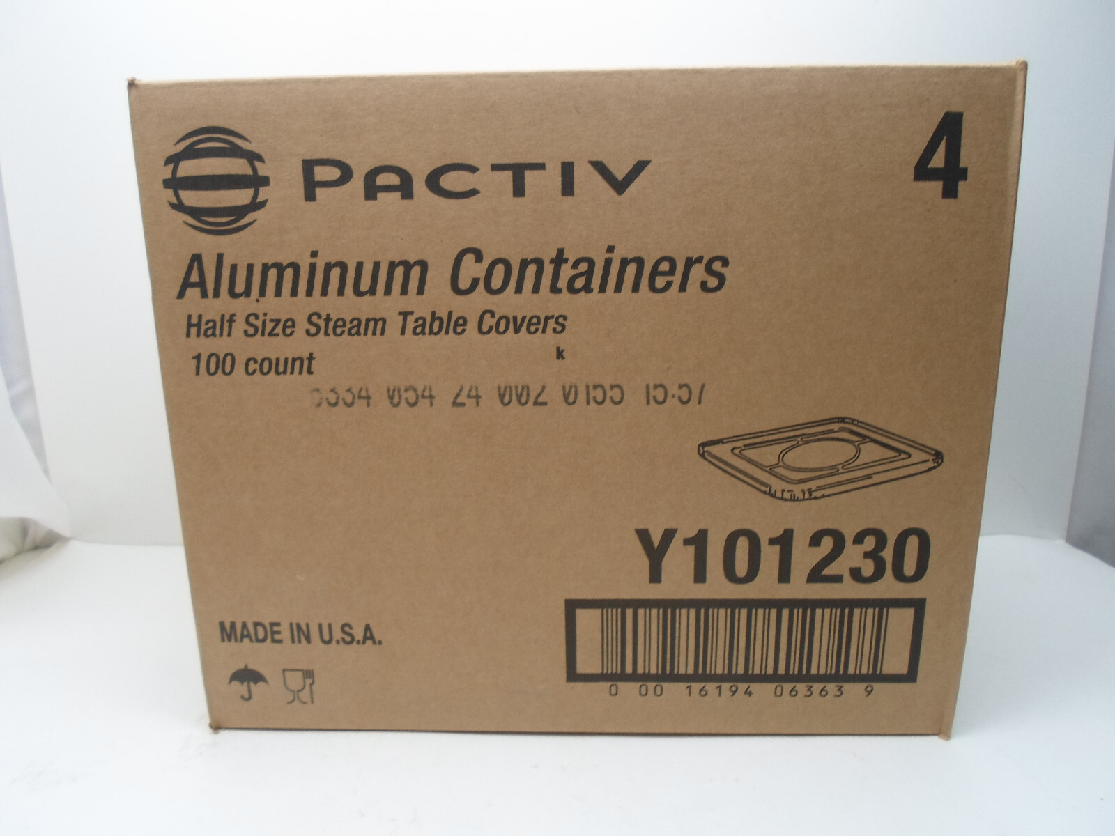 Pactiv Y101230 Aluminum Steam Table Cover Flat Top – Silver (100/Case)