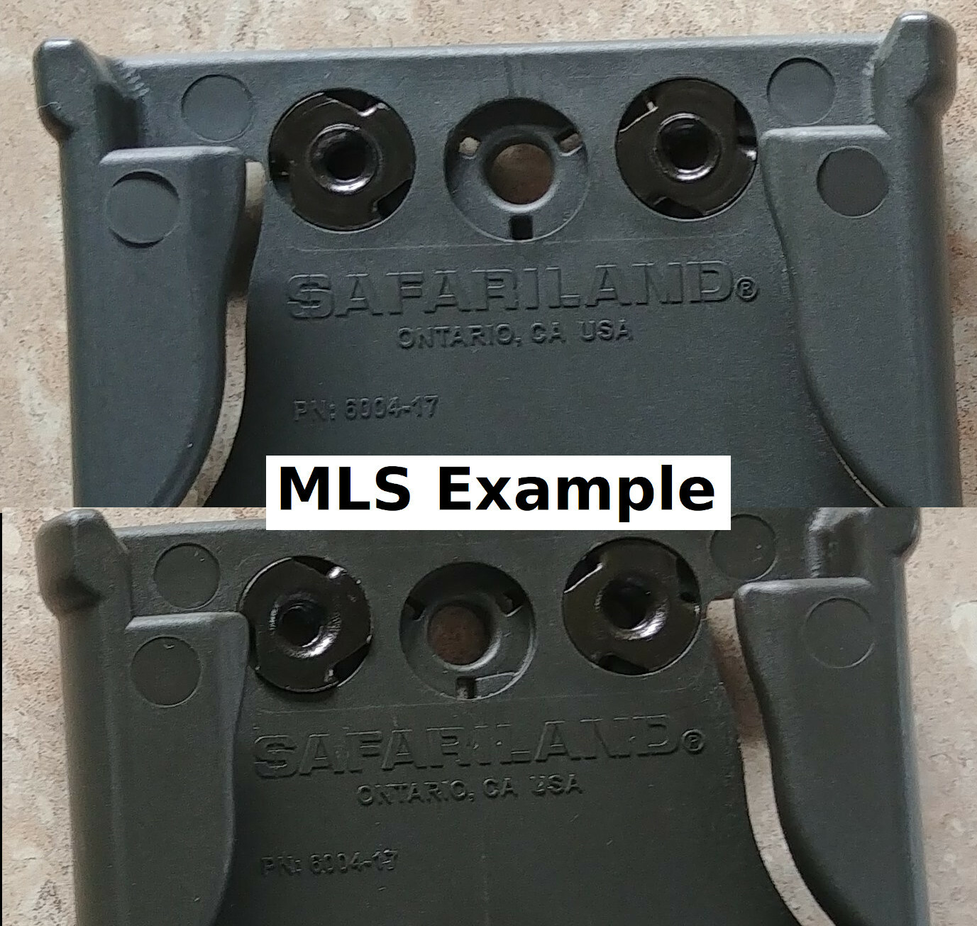Six Black 3 Prong Nuts – Fits Safariland QLS, MLS, ELS, UFA Holster Accessories