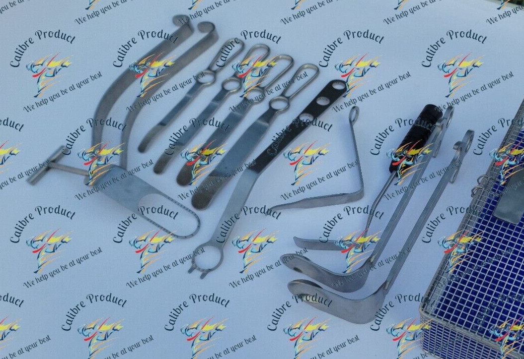 Shoulder Retractor Surgery Set of 13 With Sterlize Mesh Box Orthopedic