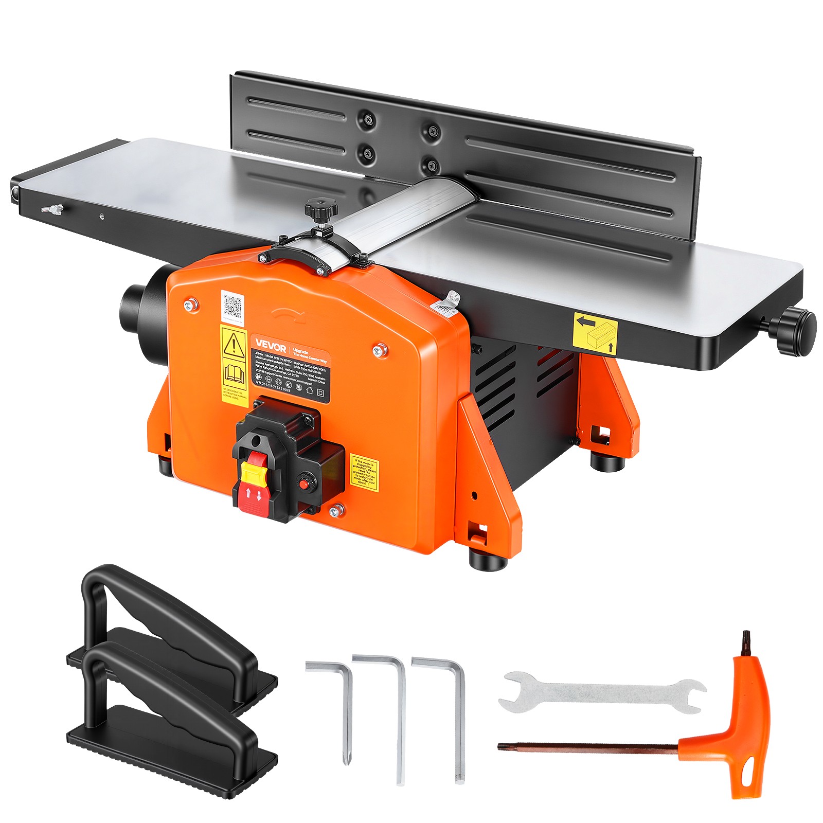 VEVOR Spiral Benchtop Jointer 8 Inch Bench Top Wood Jointer 8500 RPM Extendable