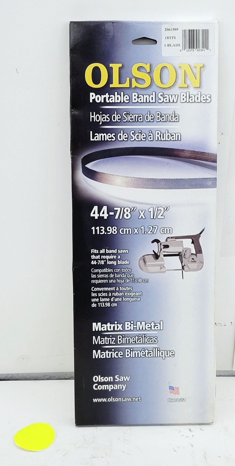 OLSON PORTABLE BAND SAW BLADE 44.875″ X 1/2″ 18 TPI