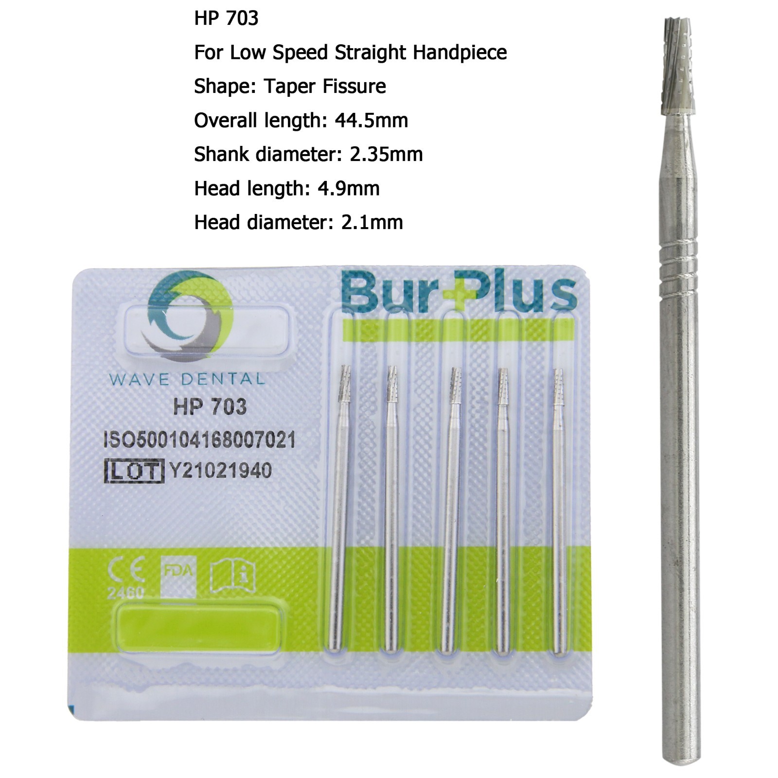 WAVE Dental Carbide Burs HP Long Surgical Burs For Straight Handpiece 703L 702