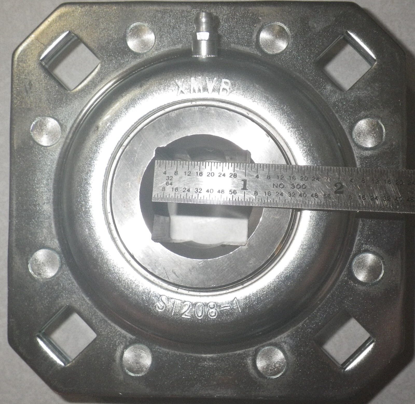 (2) Flanged Disk Harrow Bearings, 1″ Square Bore, GREASABLE! ST208-1 FD208R-G