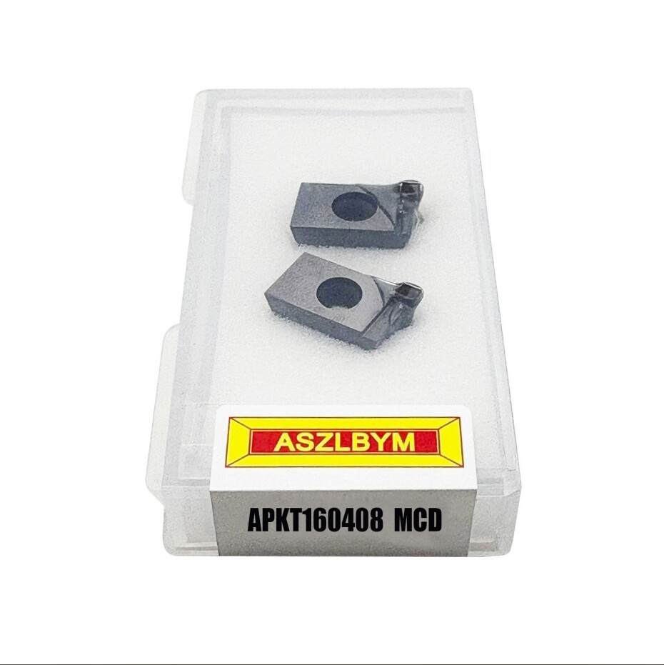 2PC APKT160408 MCD Carbide Milling Inserts For Acrylic, Copper, Aluminum alloy
