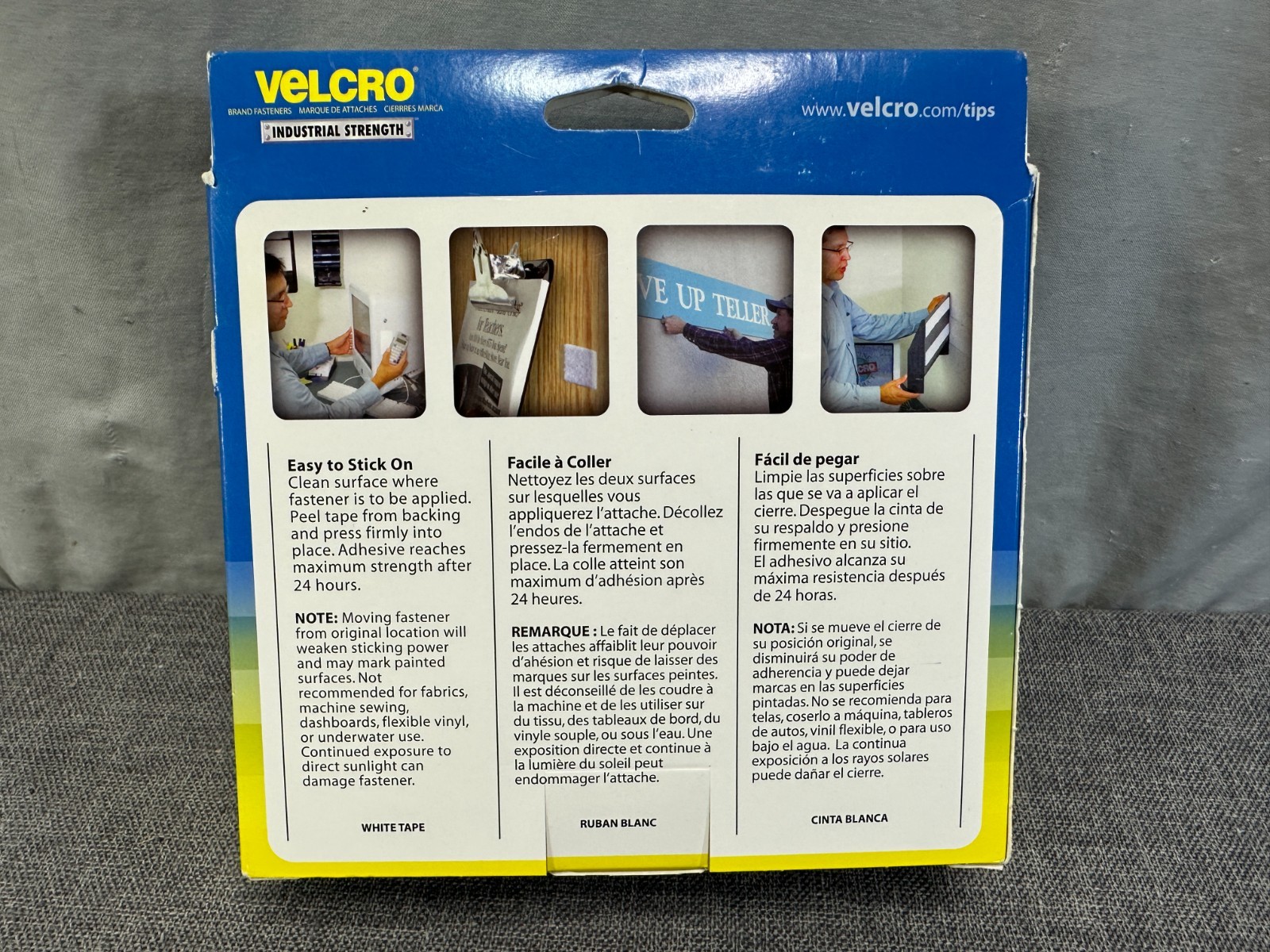 Velcro 90198 Industrial Strength Sticky-Back Hook and Loop Fasteners, 2″ x 15 ft