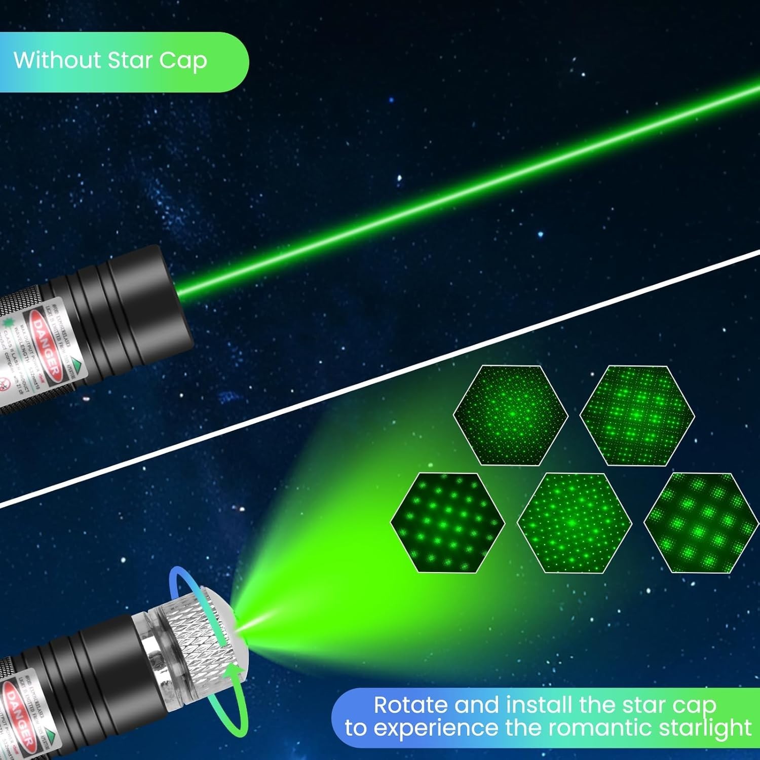 Rechargeable Green Laser Pointer Long Range Beam Astronomy Pen