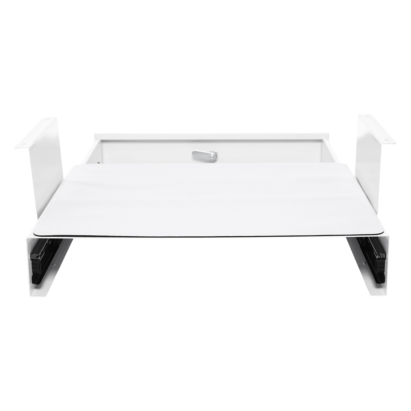 Under Desk Pull-out Drawer Storage Tray with Lock for Desk Organization Office