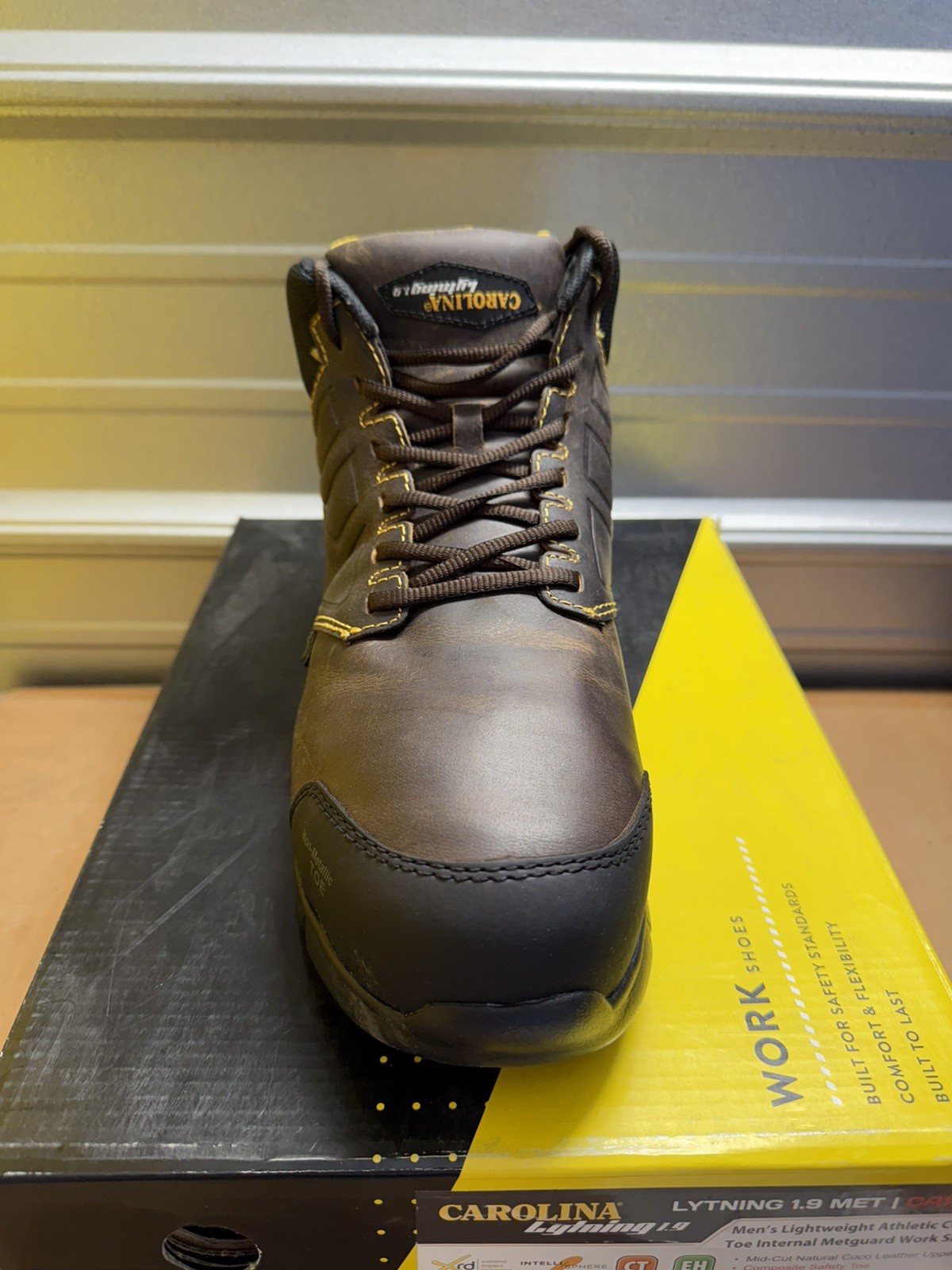 Size 12 D- Carolina Lytning 1.9 MET – Composite Toe/ Electrical Hazard/ Metgrd