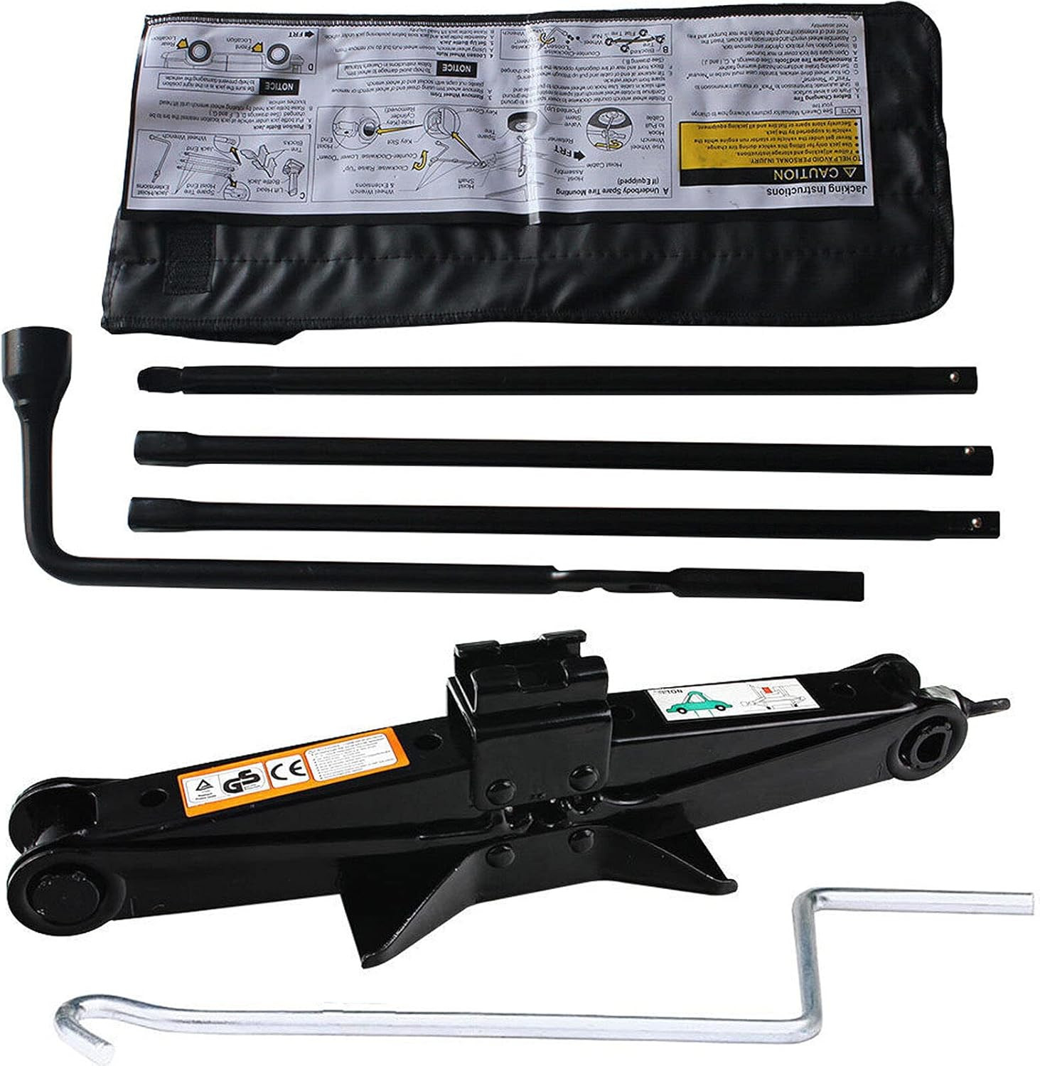 Chevy Silverado GMC Sierra Spare Tire Tool Kit Scissor Jack 2 Ton 2000-2014