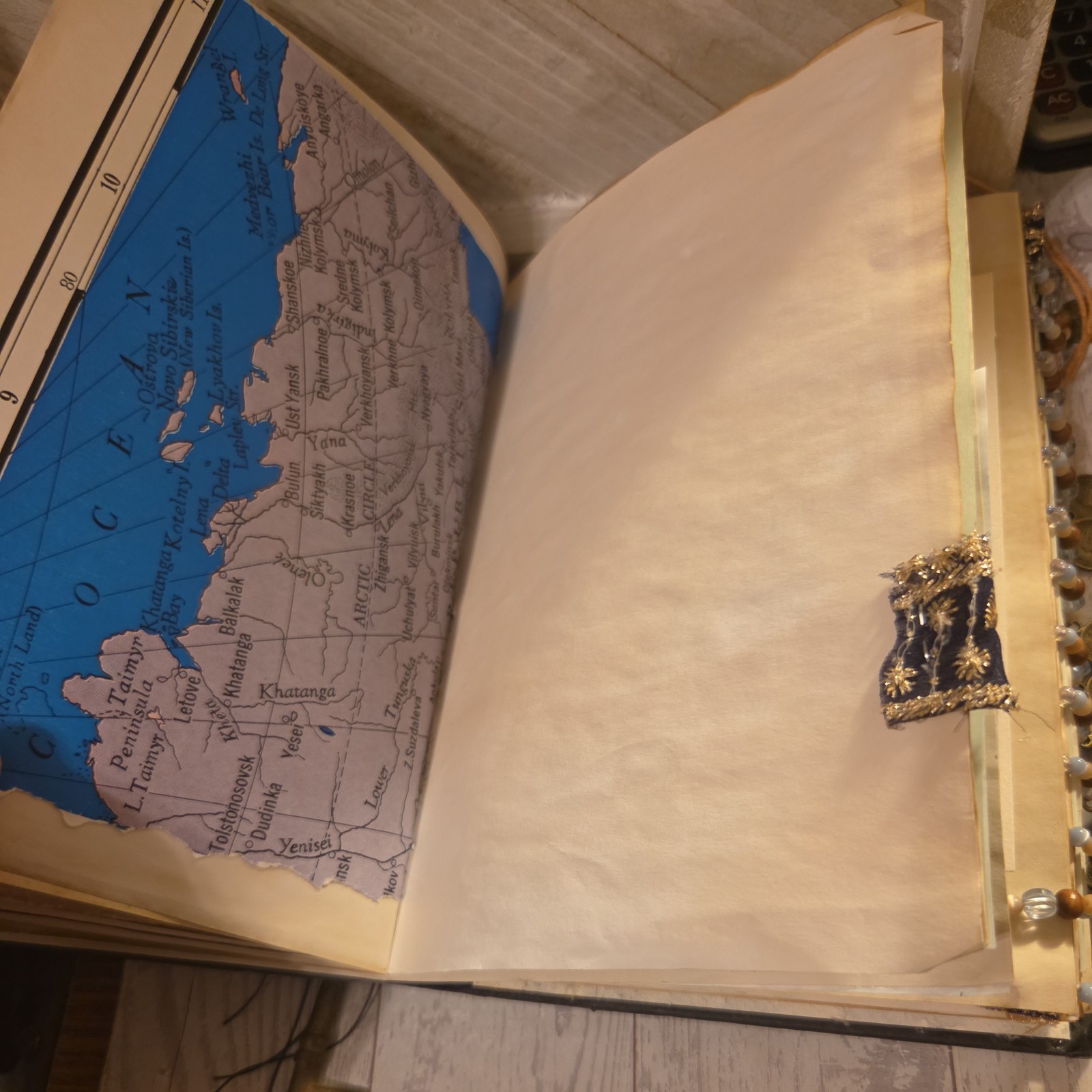 Fully Embellished Handmade World Traveler Themed Junk Journal 88 pages