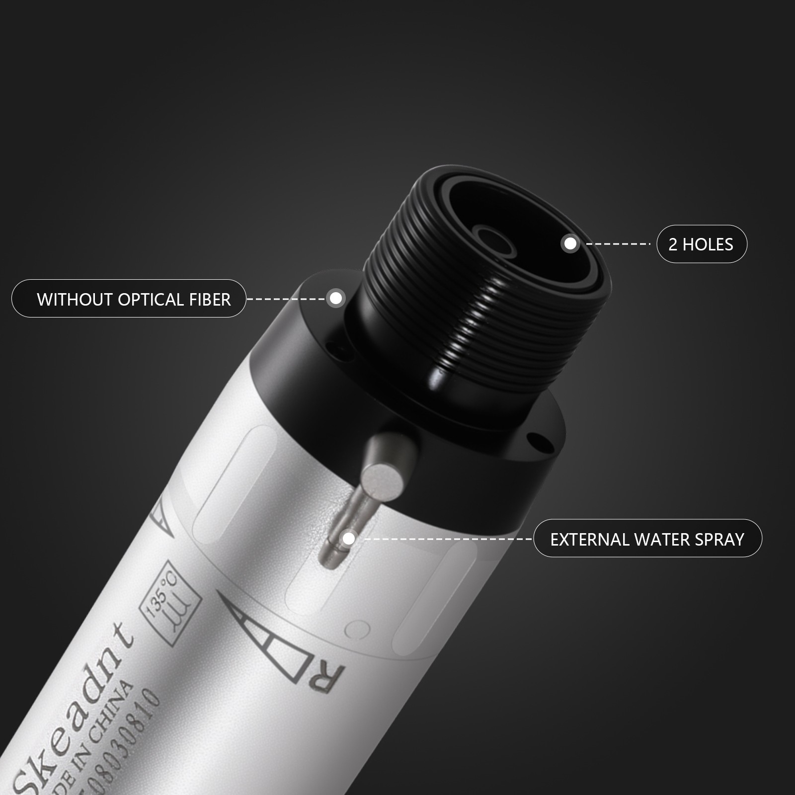 1-10 ASkeadnt Dental Slow Speed Motor Air Motor 2 Hole Micromotor External Spray